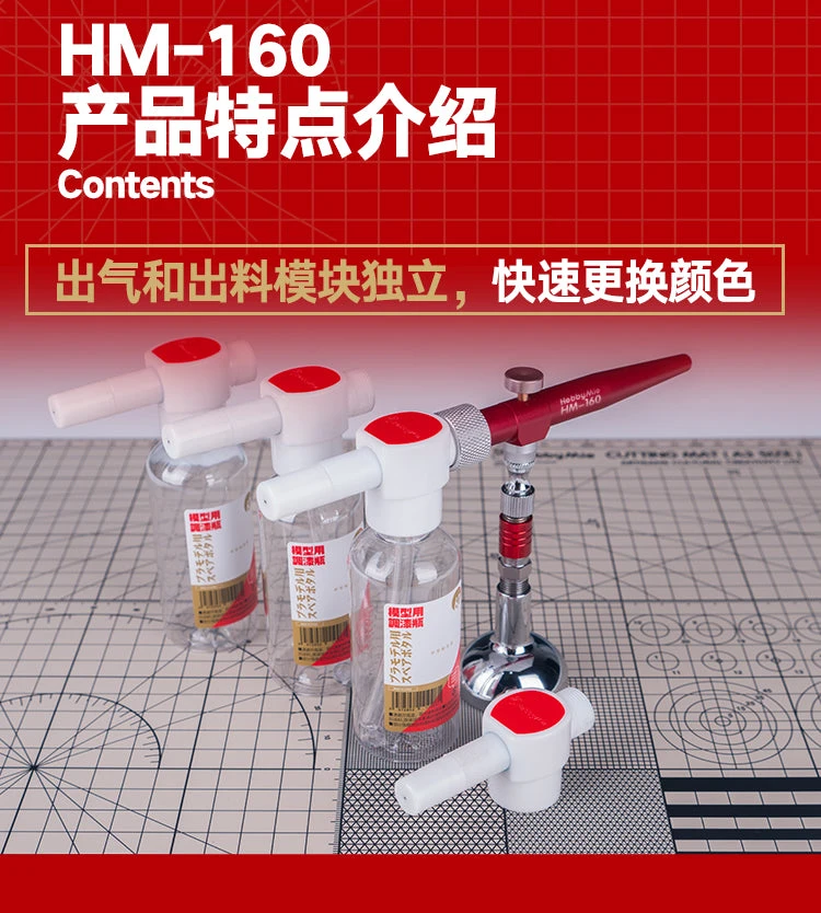 HM-160 Modular Wash Free Airbrush Kit 7 HM-160 Modular Wash Free Airbrush Kit - Image 5